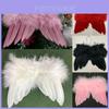 Luxurious Feather Angel Wings Vintage Chic Christmas Tree Hanging Ornament For Elegant Holiday Decor