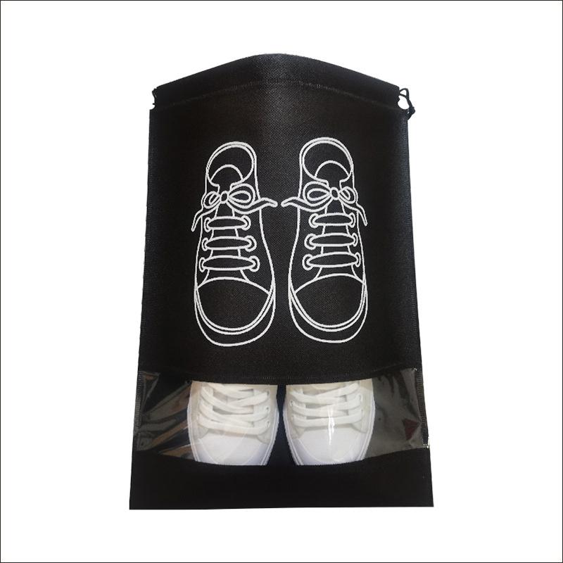 5pcs Non-woven Shoes Bag Storage Bag with Drawstring Strap Mouth Shoes Storage Bag, Shoes Dustproof Bag, Travel Shoes Storage Bag