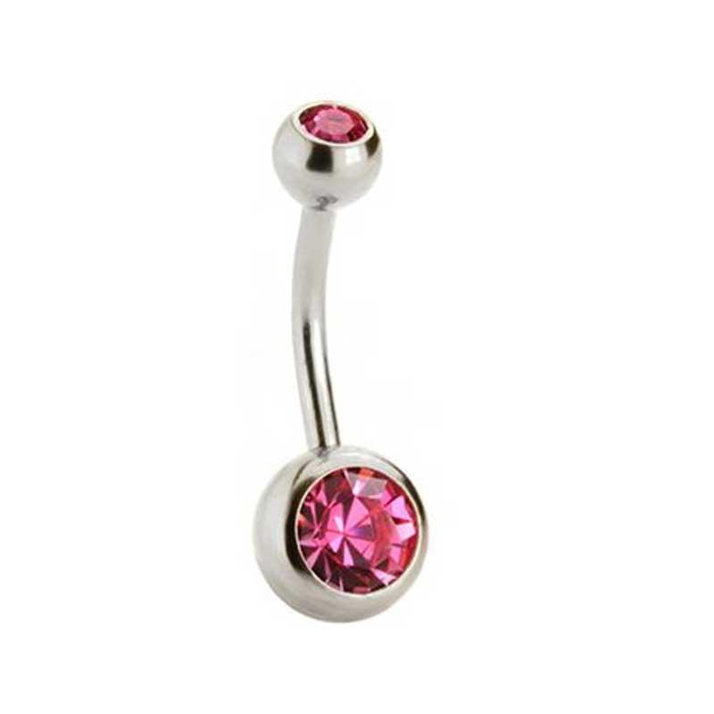 Neue Mode Sexy Damen Chirurgischer Stahl Kristall Bauchnabel Bauchnabelringe Bar Körperschmuck Piercing Schmuck