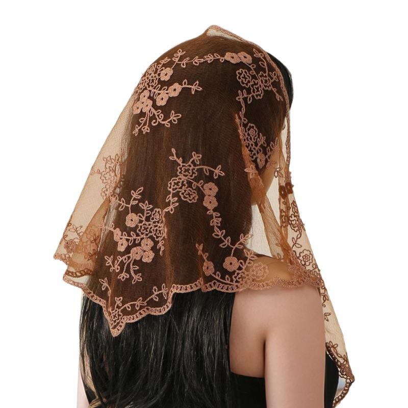 Elegant Lace Bandana For Women Breathable Polyester Fabric Hair Accessory For Daily Wear