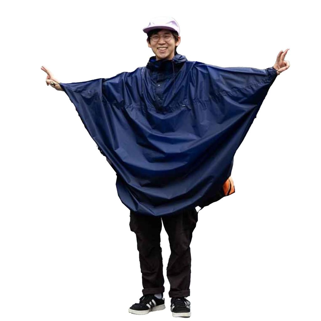 FAIRWEATHER Packable Rain Size Perfect for and Outdoor Unisex Poncho, Navy, L, Waterproof, Portable, Cycling, Camping, Travel, Festivals, Activities,
