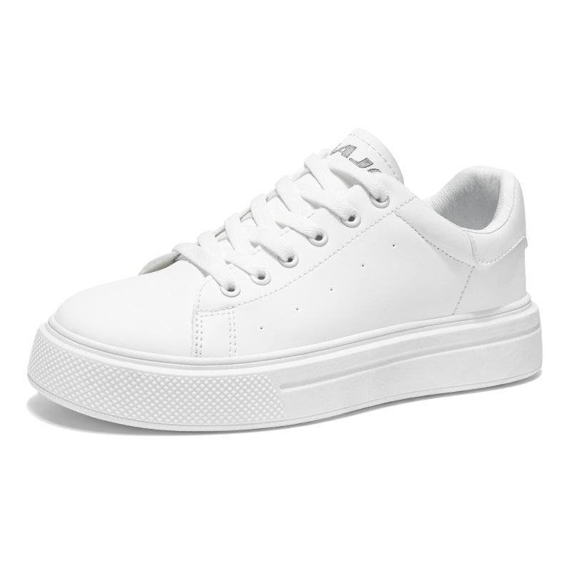 New board shoes men's casual little white shoes sports versatile leather surface students low-top thick sole