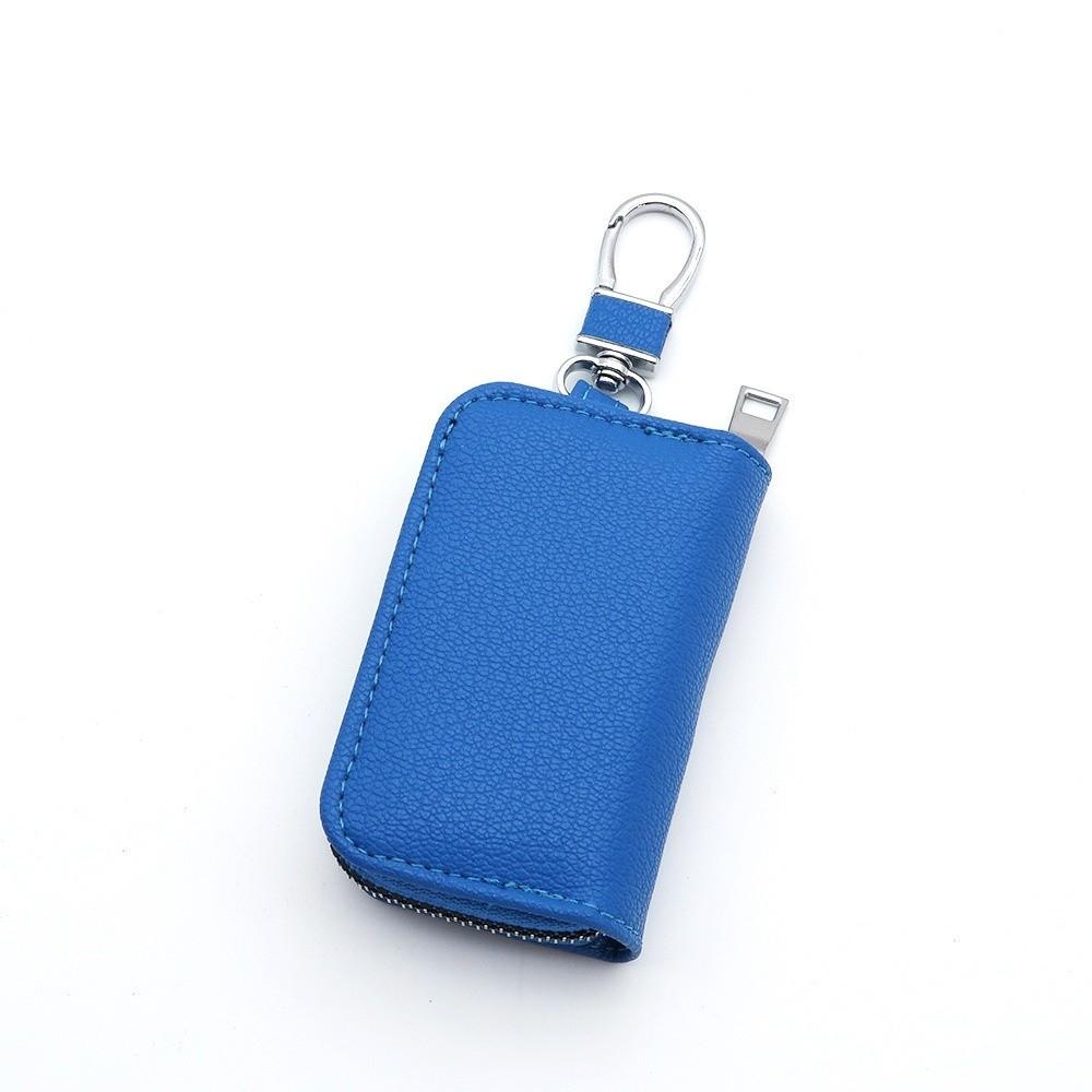 Multifunctional PU Leather Key Holder Bag Zipper Closure Compact Design Key Case Waist Hanging Key Organizer Car Keys