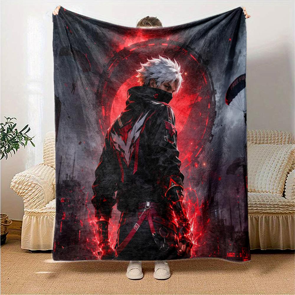 Free Fire Flannel Blanket, High quality Comfortable for All Seasons, Home Decor, Warmth and Comfort