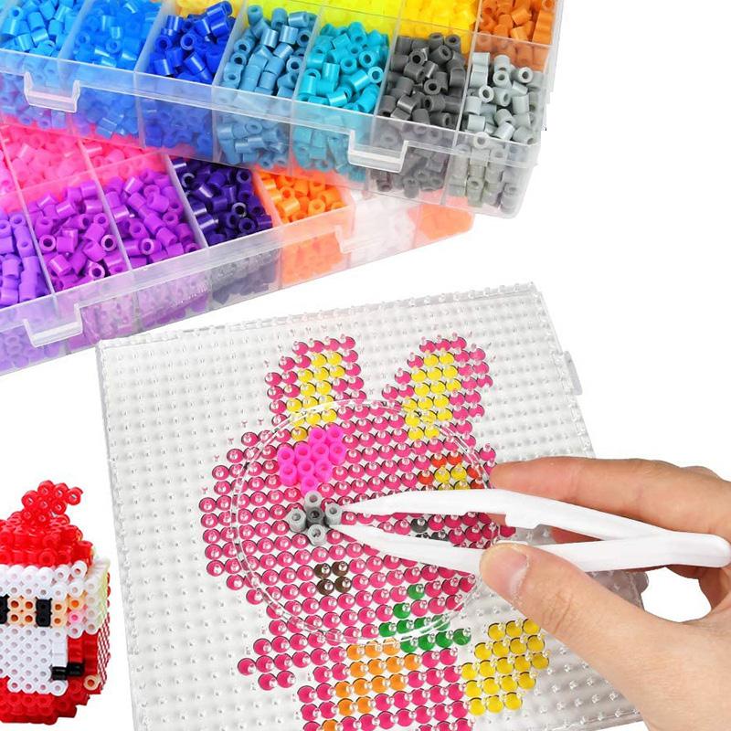 24/72 Colors Box Set Hama Beads Toy 2.6/5Mm Perler Educational Kids 3D Puzzles Diy Toys Fuse Beads Pegboard Sheets Ironing Paper