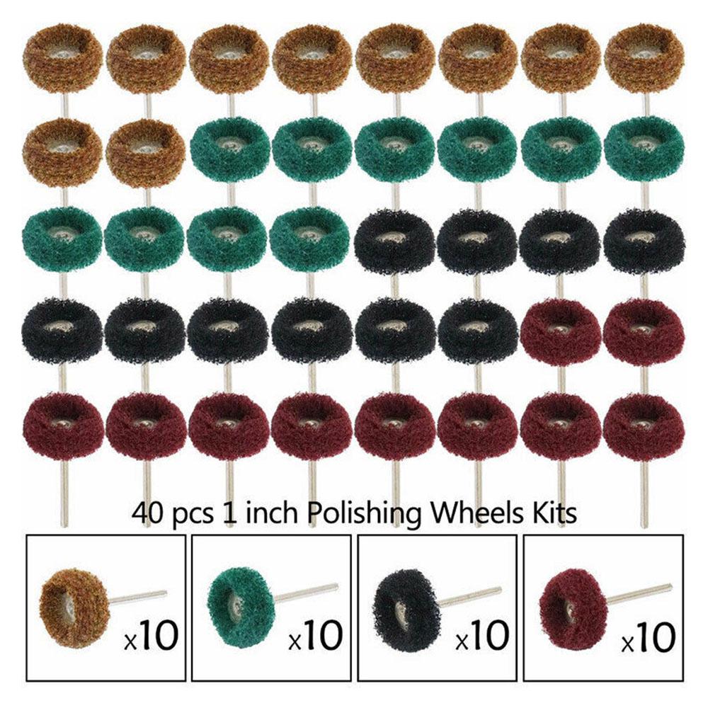 Buy 40x Abrasive Wheel Buffing Polishing Wheel Set For Rotary Tool