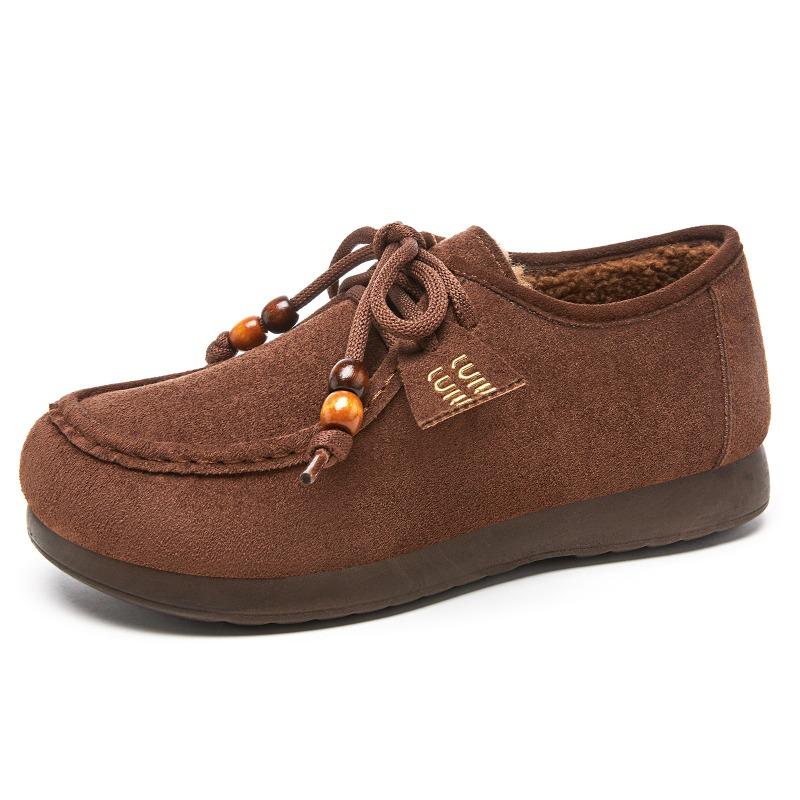 New Retro Cotton Shoes for Women's Season, Lace-up Casual Shoes and Fashionable Headband Shoes