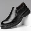 Men's Genuine Cow Leather Shoes Business Casual Shoes With Triple-Stitched Soles For Middle-Aged And Elderly Men