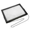 Foldable Ultrathin A4 Full Page Magnifying Glass with 3X Magnifier 4 LED Lights for Reading