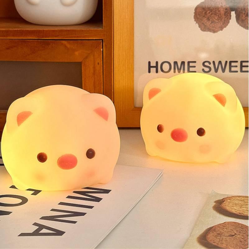 Light Night Piggy Dormitory Bedroom Bedside Lamp Decoration Ornaments Kid Gift