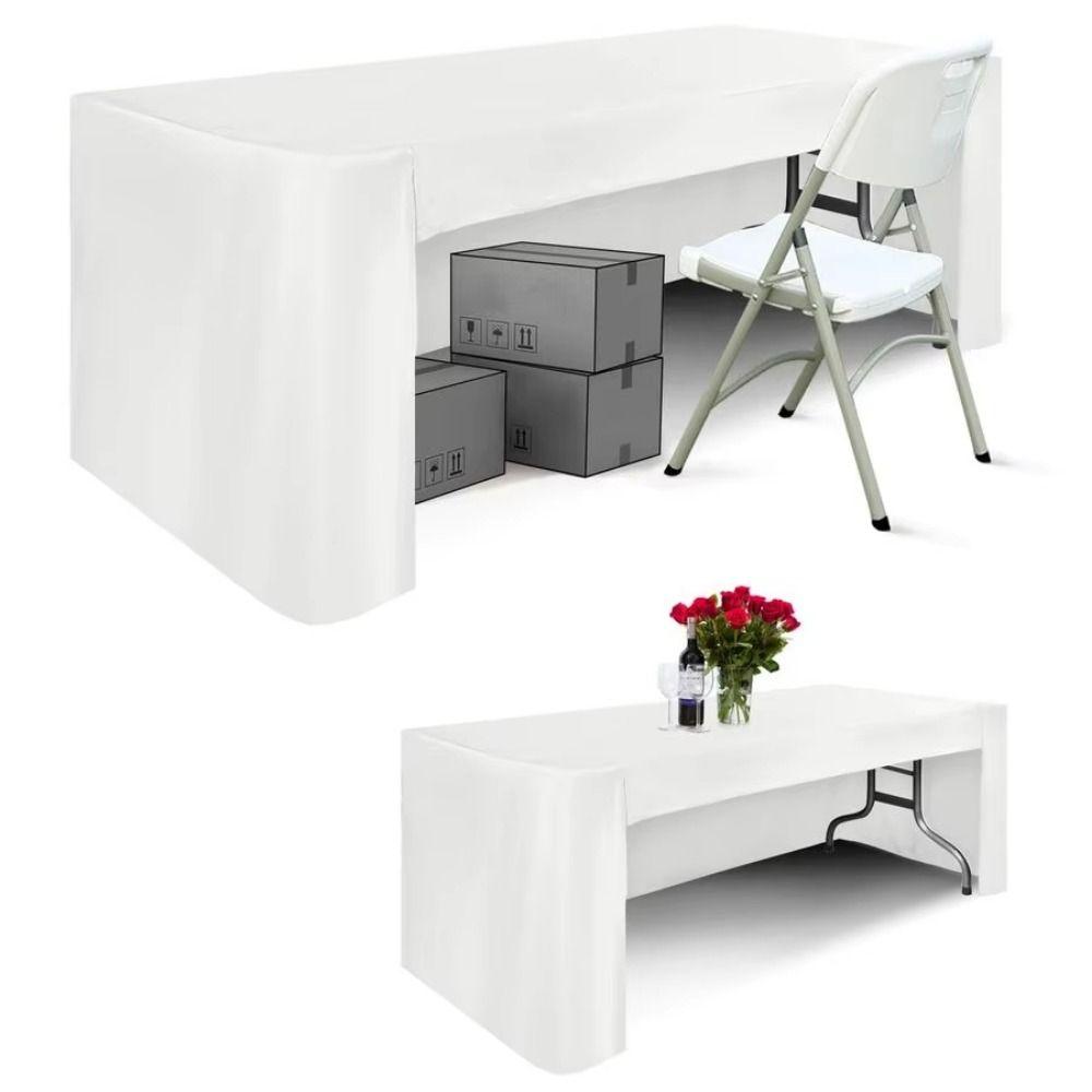 Spandex Table Cover Solid Color Sign-In Table Cloth Easy To Clean Stretch Tablecloth  Wedding Party