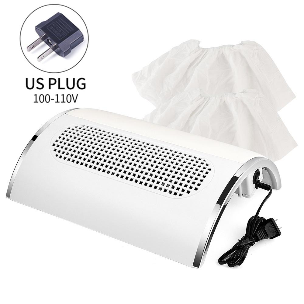 3 Fans Powerful Nail Dust Collector 40W High Suction Professional Nail Dust Extractor 2-Hands Nail Vacuum Cleaner For Manicure