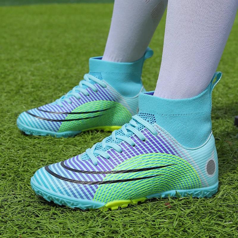 Moda Çocuk Futbol Ayakkabıları Çocuklar için Futsal Suni Çim Salon Futbol Botu Ücretsiz Kargo 2024 Erkek Çocuklar için Halı Saha Futbol Botu