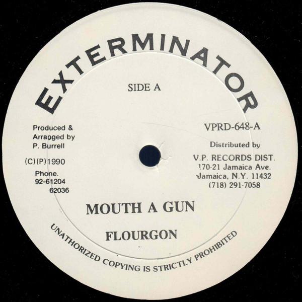 

12inch Record FLOURGON JUNIE RANKS Mouth A Gun Brutality VPRD648 Exterminator 1990 US Reggae Ska Dub Used