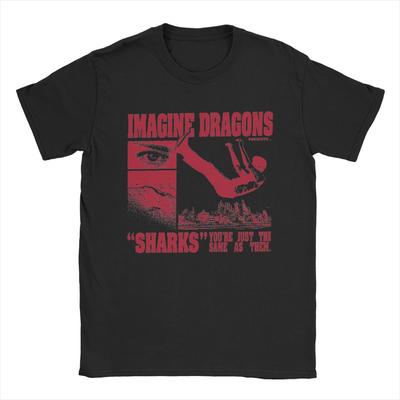 Imagine Dragons Pánská bavlněná trička Ležérní trička s kulatým výstřihem Krátký rukáv Originální