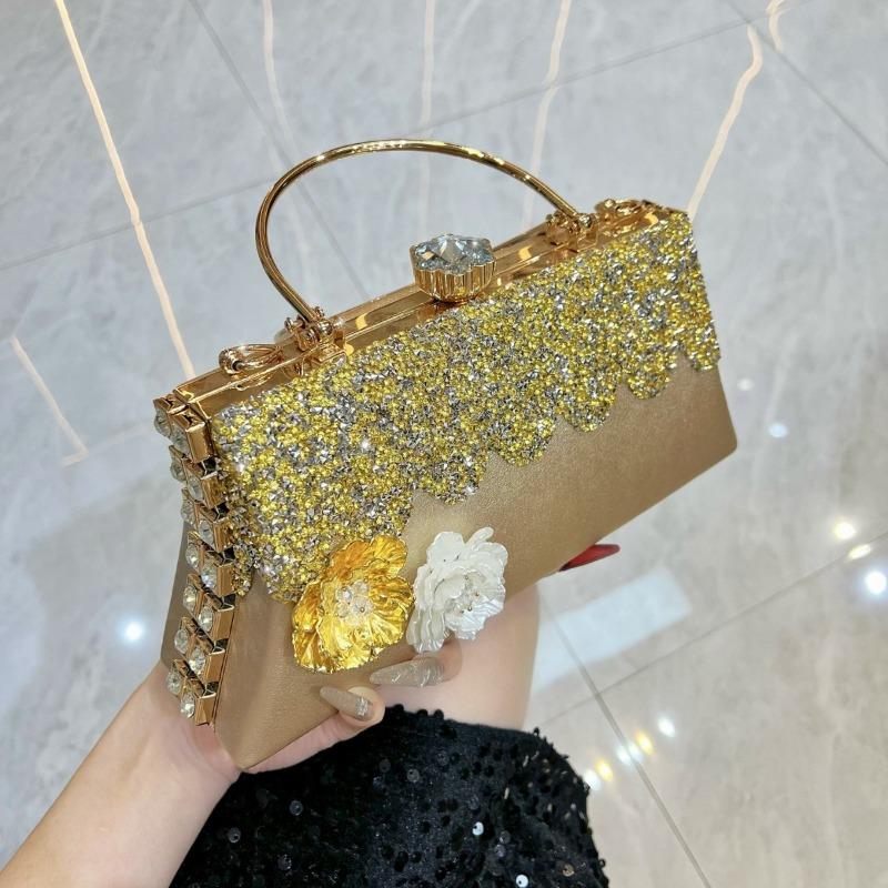 Borsa a mano - Borsa da sera alla moda - Borsa a mano per damigella d'onore - Borsa a tracolla di lusso ad alta capacità