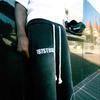 European and American Autumn and Winter Hip-hop Street Y2K Elastic Tied Rope Printed Casual Long Sweatpants