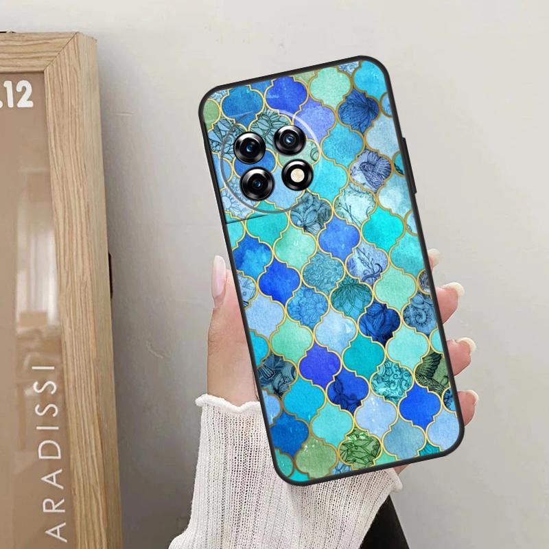 Marokkanisches Muster Hülle für OnePlus Nord CE 4 3 2 Lite 2T N10 N20 N30 OnePlus 12 11 9 10 Pro 8T 10T 12R Hülle