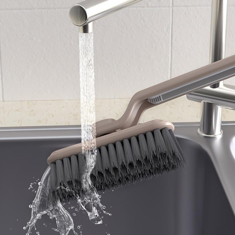 Materiale Plastico Durevole, Spazzola con Setole Rigide a 360 Gradi, Spazzola Rotante Multifunzione 2-in-1, Adatta per la Pulizia delle Piastrelle del Bagno e delle Fessure delle Pareti