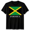 Jamaica Unisex T-shirt Retro Vintage Akvareller Sport Jamaicanska Flaggan T-shirt