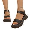 Fashion 2025 Summer New Women's Platform Rome Sandals Adjustable Buckle Straps Outdoor Minimalist Casual Shoes for Daily Wear Plus Size