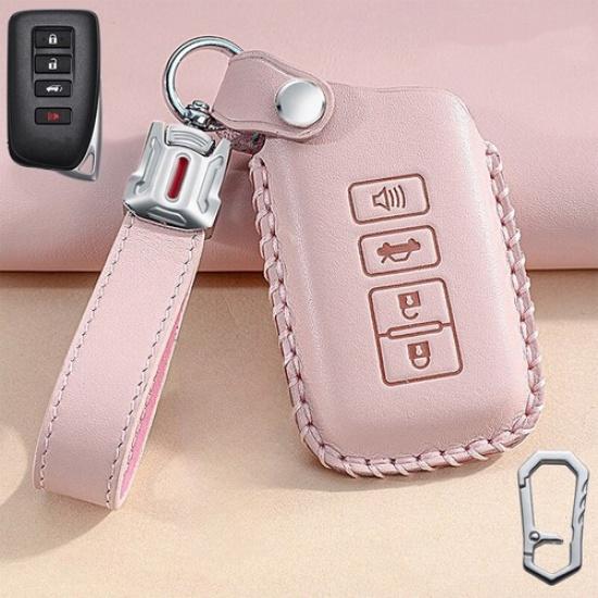 Genuine Leather Car Key Fob Case Cover For Lexus IS GS RX ES NX LS RC LX RC300 розовый