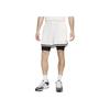 Nike Color Block Elastic Breathable 2-In-1 Casual Basketball Pants Men Bottoms White FN8097-133