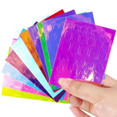 10Pcs/11Pcs/16Pcs Nagel Eis Aufkleber Aurora Wirkung Reflektierende Bunte Folie Film Funkelnden Glas Eis