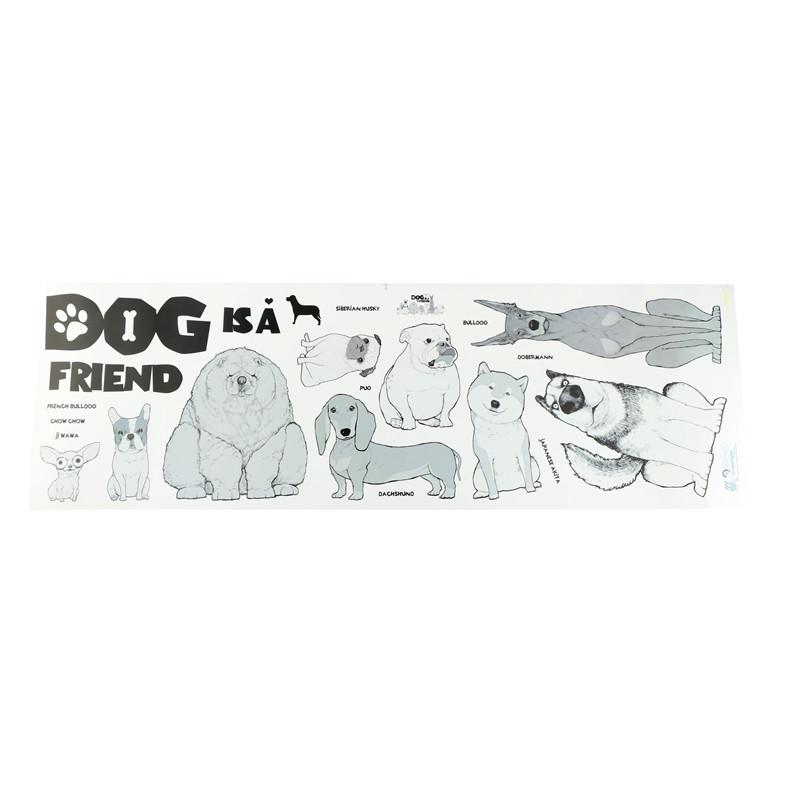 Lovely Dog Is A Friend Wall Stickers Home Decor Animal Wall Decals Diy Mural Art
