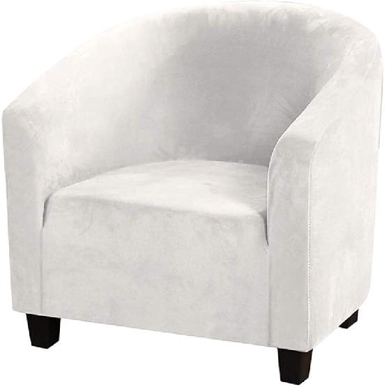 GULI Velvet Tub Chair Covers for Armchairs, Club Chair Slipcover, Wing Back Covers High Stretch Sofa Covers Spandex Plush Seat Covers Furniture