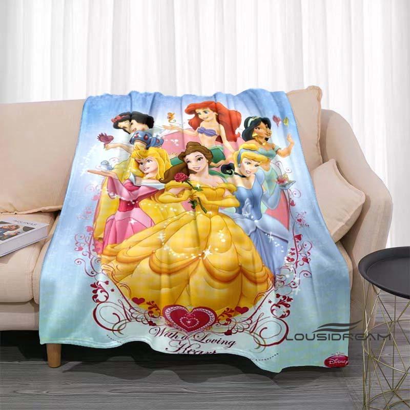 2026 Neue Disney Prinzessin Bedruckte Decke, Cartoon Flanell, Flauschige und Weiche Decke für Erwachsene und Kinder, Plüsch Sofa Bett, Auto