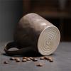 Retro Ceramic Large-Capacity Water Cup Coarse Pottery Afternoon Tea Coffee Cup Home Silent Wind Breakfast Cup