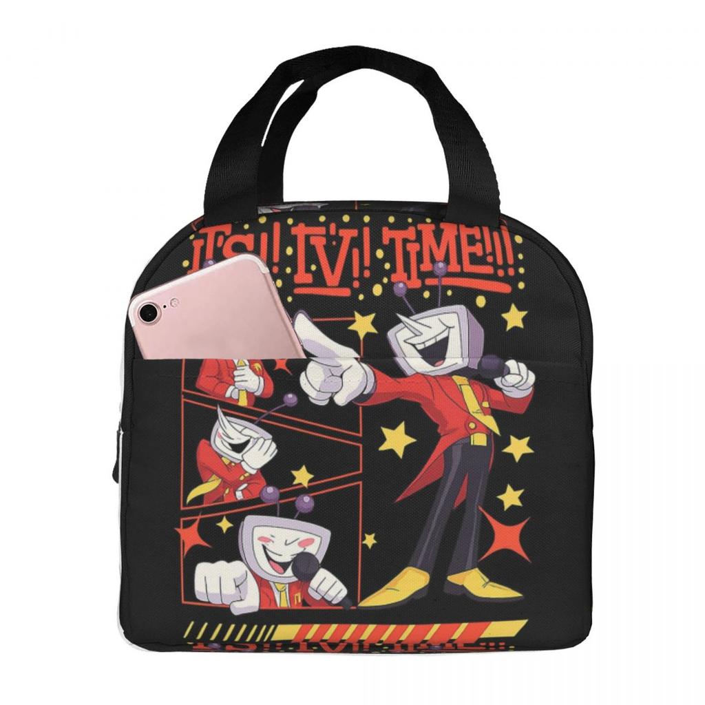 Deltarune Mr Tenna's TV Time Insulated Lunch Bag for Women Kids Leakproof Food Boxes Thermal Lunch Box Tote