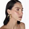 European and American Minimalist Metal Glossy Earrings, Exaggerated Earrings, High-End Earrings, U-Shaped Earrings, Necklace