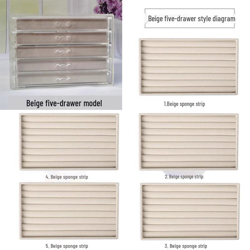 Wielopoziomowe pudełko na biżuterię na kolczyki i małe przedmioty - Przechowywanie i organizacja w domu