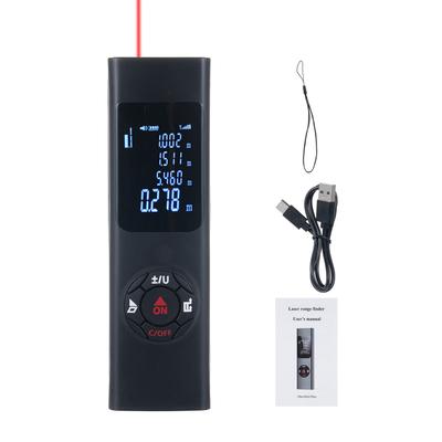 Mini Laser Measure High-precision Laser Distance Meter IP54 Waterproof Measures Distance Area