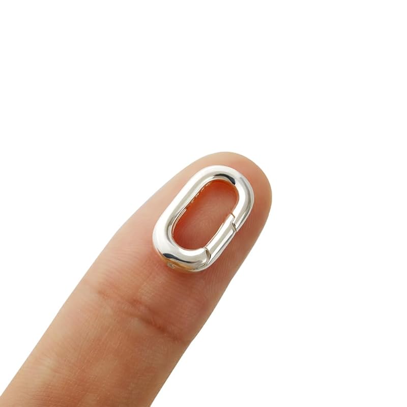 

[FUSSED] Made of 925 silver oval ring ring Flat hit flat push open type Marukan Jump ring plane Plain color key ring key chain key ring key joint
