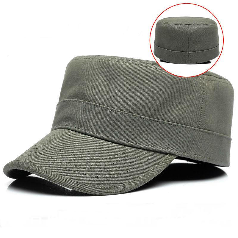 Back Full Closed Hard Top Military Cap Adult Cotton Fitted Baseball Hat Big Head Man Plus Size Flat Army Caps 56cm 58cm 60cm