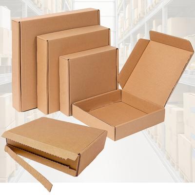 Self Adhesive Zipper Airplane Box Glue-free Express Cardboard Carton Easy To Tear Open Kraft Paper Packaging Cases Gift Crafts Skincare Pack Boxes