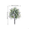 Artificial Flowers Ball Faux Greeny Shrub Plants with Ground for Interiors