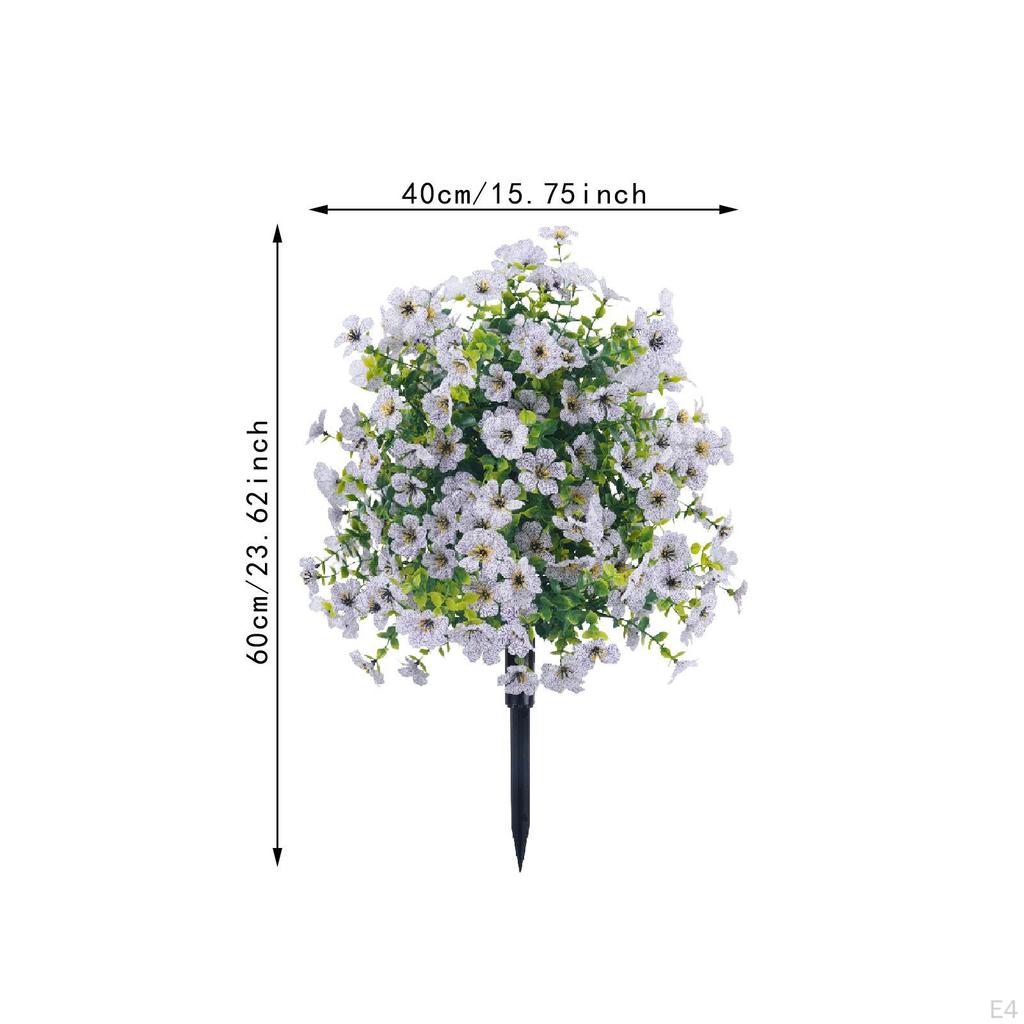 Artificial Flowers Ball Faux Greeny Shrub Plants with Ground for Interiors