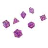 7pcs Purple Polyhedral Dice Set Holiday Party Resin Exquisite Role Playing Game Dice Props for Board Game