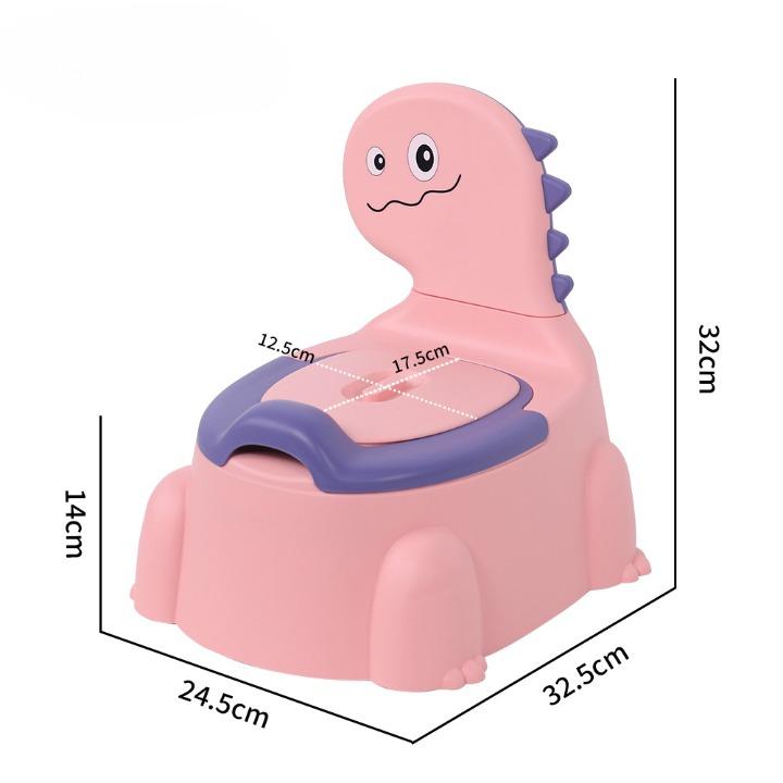 

Детский портативный туалет для приучения к горшку, мультяшное сиденье для приучения к горшку, стульчик для приучения к горшку для малышей для мальчиков и девочек, нескользящий, полипропилен розовый