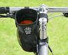 Bolsa lateral para potencia de bicicleta POTA BIKE, bolsa para manillar de bicicleta/portavasos (Negro)