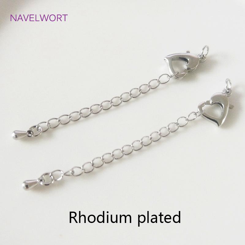Fashion 14K/18K Gold Plated Heart Lobster Claw Clasp High Quality Brass Metal Lobster Clasps Extension Chains Wholesale