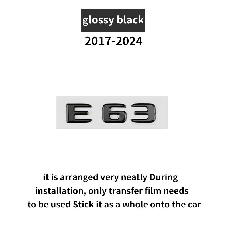 Suitable for Mercedes Benz rear letter sticker W213 C238 w214 E43 E53 E63S E200d E260 E300 E350e E450d 4MATIC V8BITURBO GloosyBK HJS2