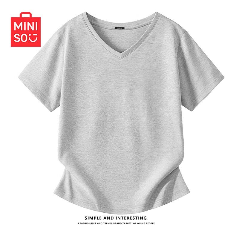

MINISO Women s Antibacterial V-Neck T-Shirt 2XL