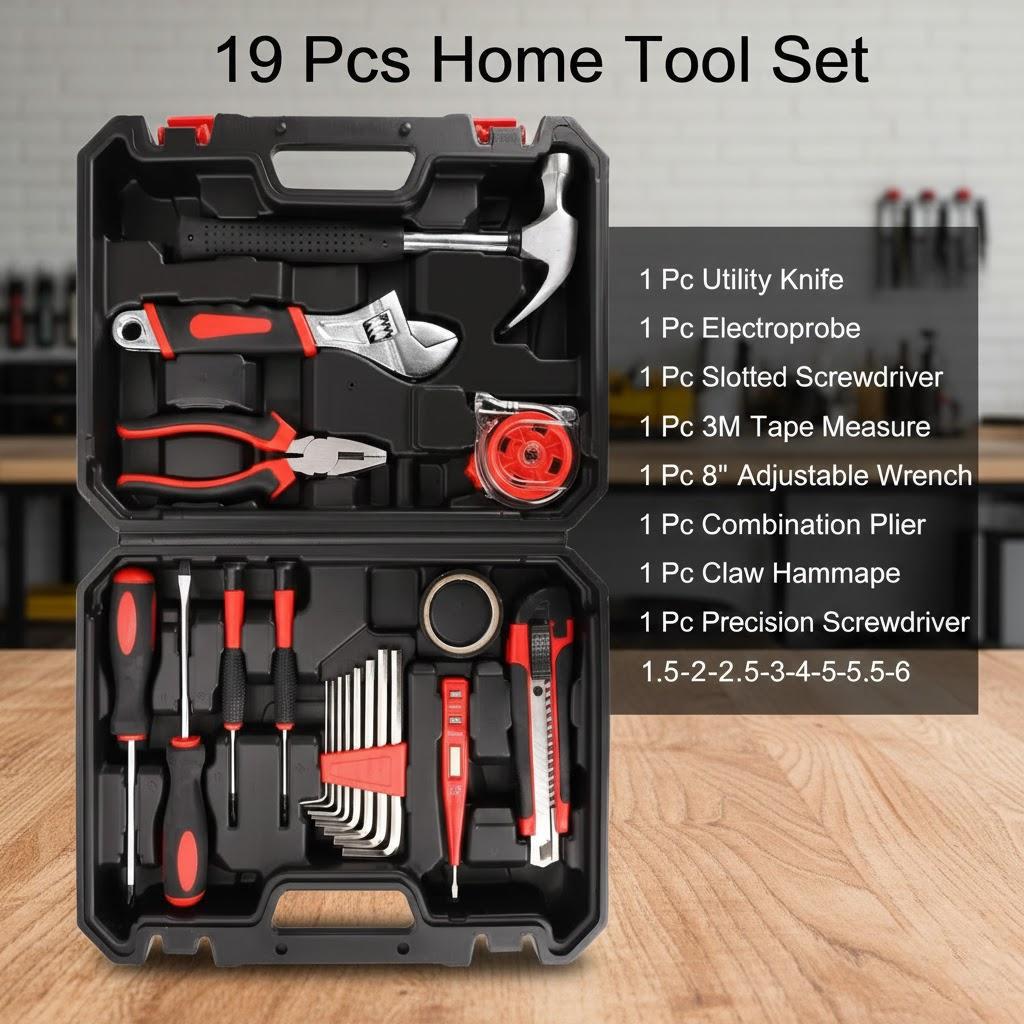 

Набор ручных инструментов DIY 19 шт. 43 шт. 108 шт. с пилой, отверткой, молотком, рулеткой, гаечным ключом, плоскогубцами для дома и ремонта
