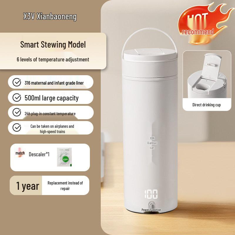 Portable Electric Water Heating Cup for Travel, Office, and Dorm Use