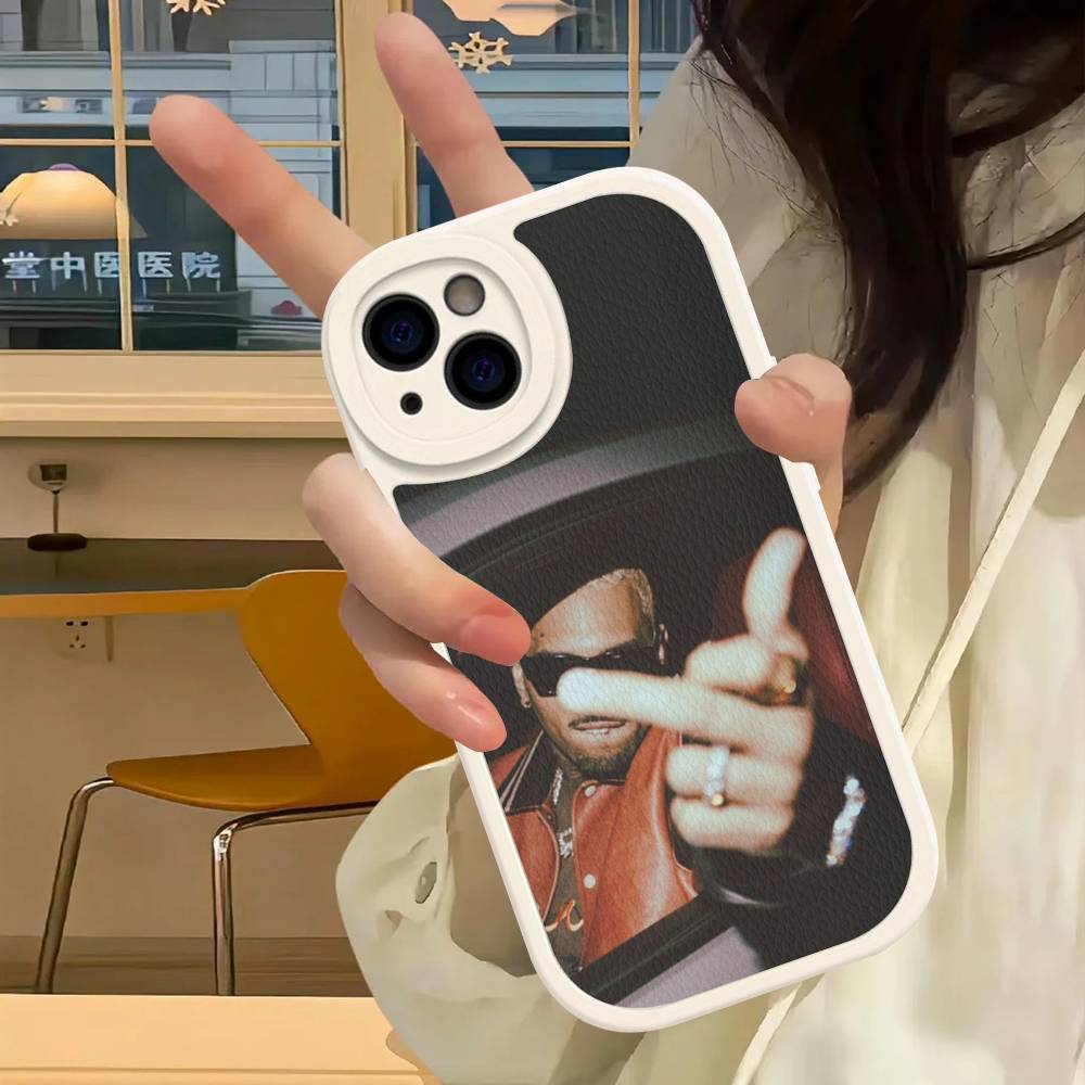 C-Chris B-Braunes Leder Handyhülle Für IPhone 16 15 14 13 12 11 Pro Max Plus Stoßfeste Hülle